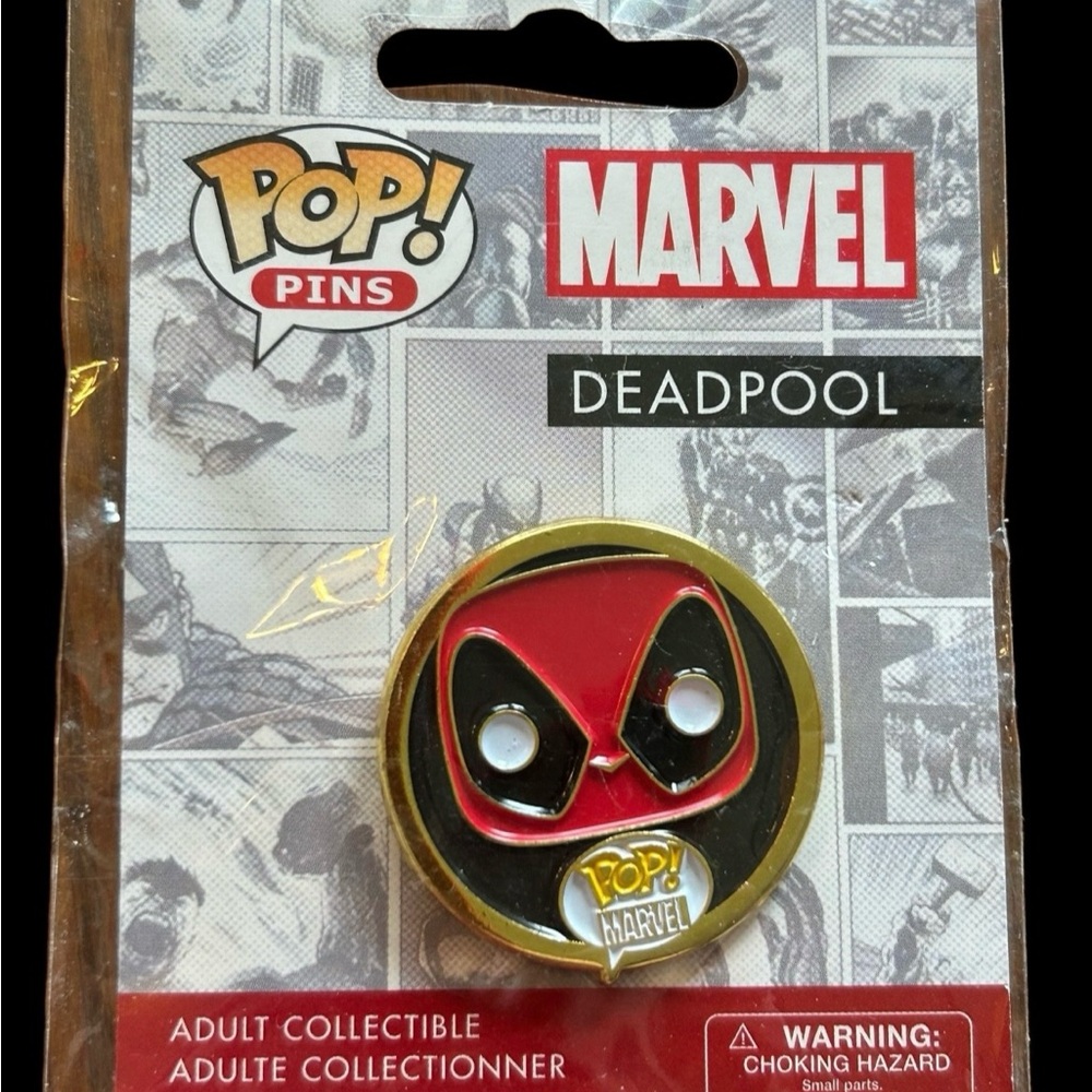 Marvel Deadpool Pop! Pin - Red, Black, and Gold